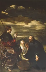 St. Augustinus die de voeten van de Verlostenen wast